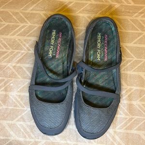 Sketchers Grey Mary Jane Air Cooled Memory Foam Shoes